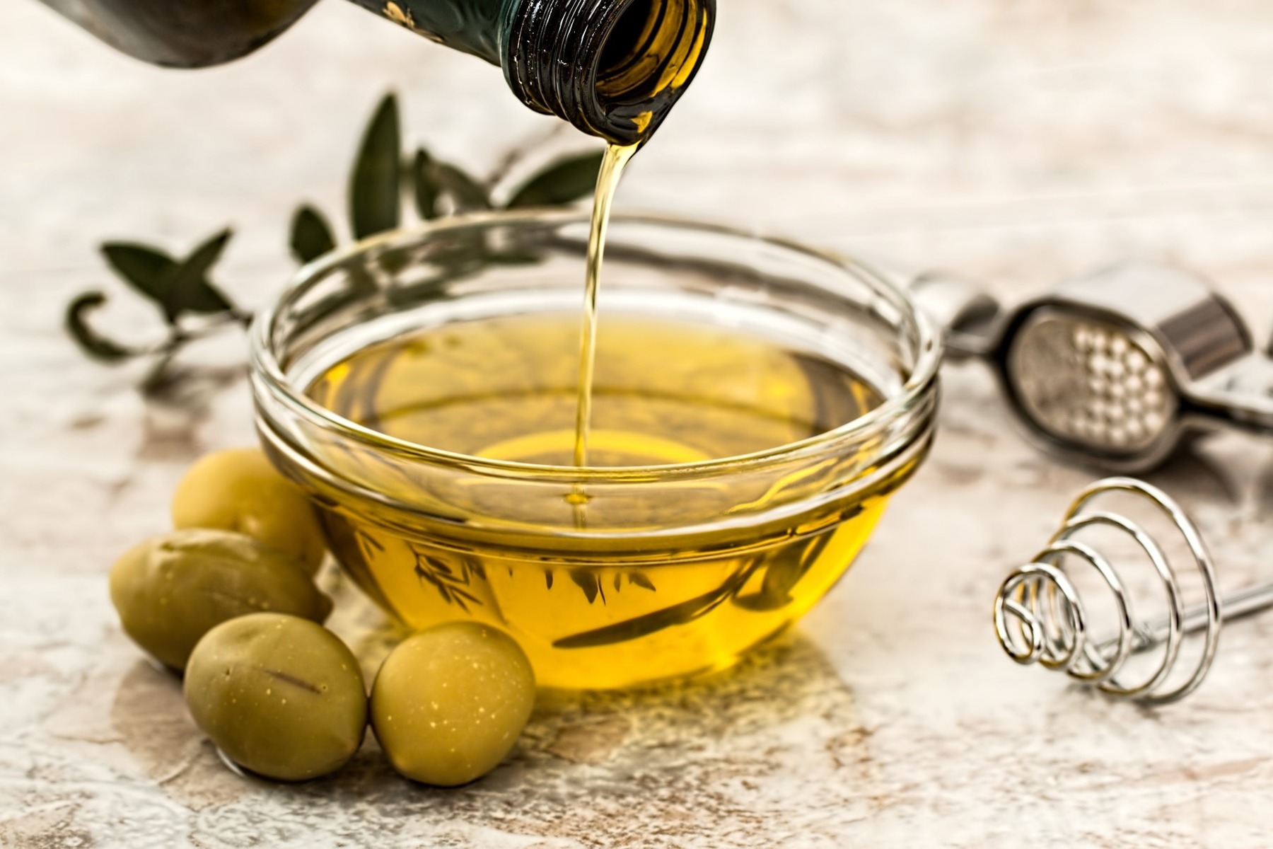 Olive Oil Frying Heating