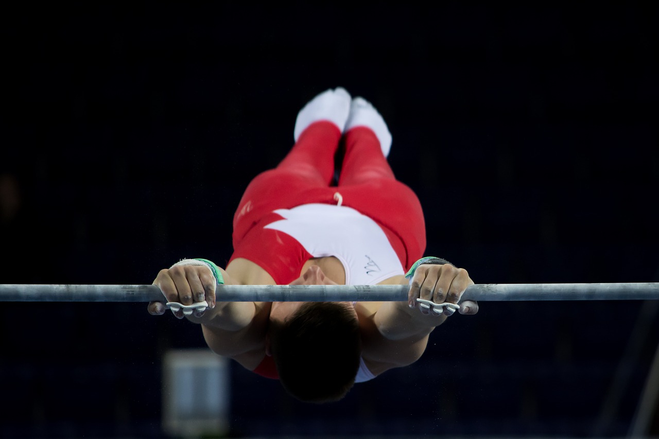 Woman doing chin up